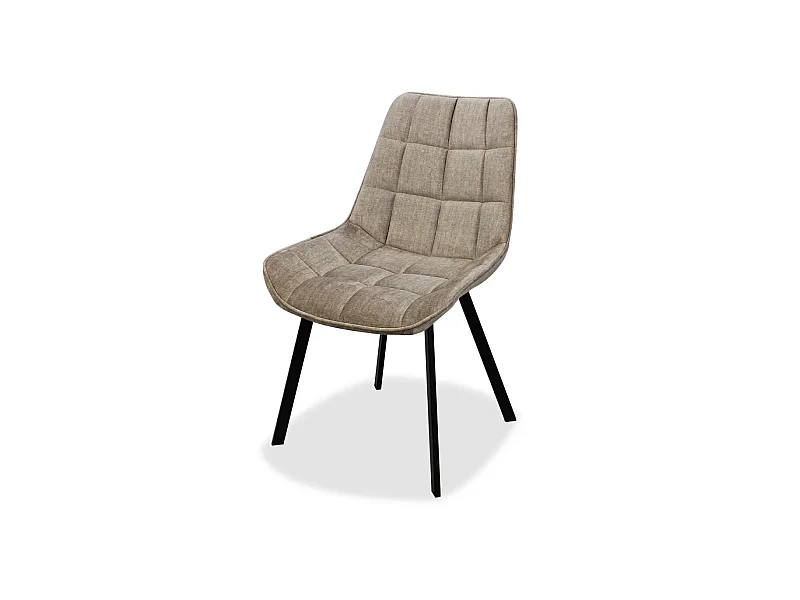 Pack de 4 sillas modelo Jimena tapizadas en textil beige, 87cm(alto) 52cm(ancho) 45cm(larg