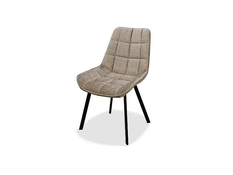 Pack de 4 sillas modelo Jimena tapizadas en textil beige, 87cm(alto) 52cm(ancho) 45cm(larg