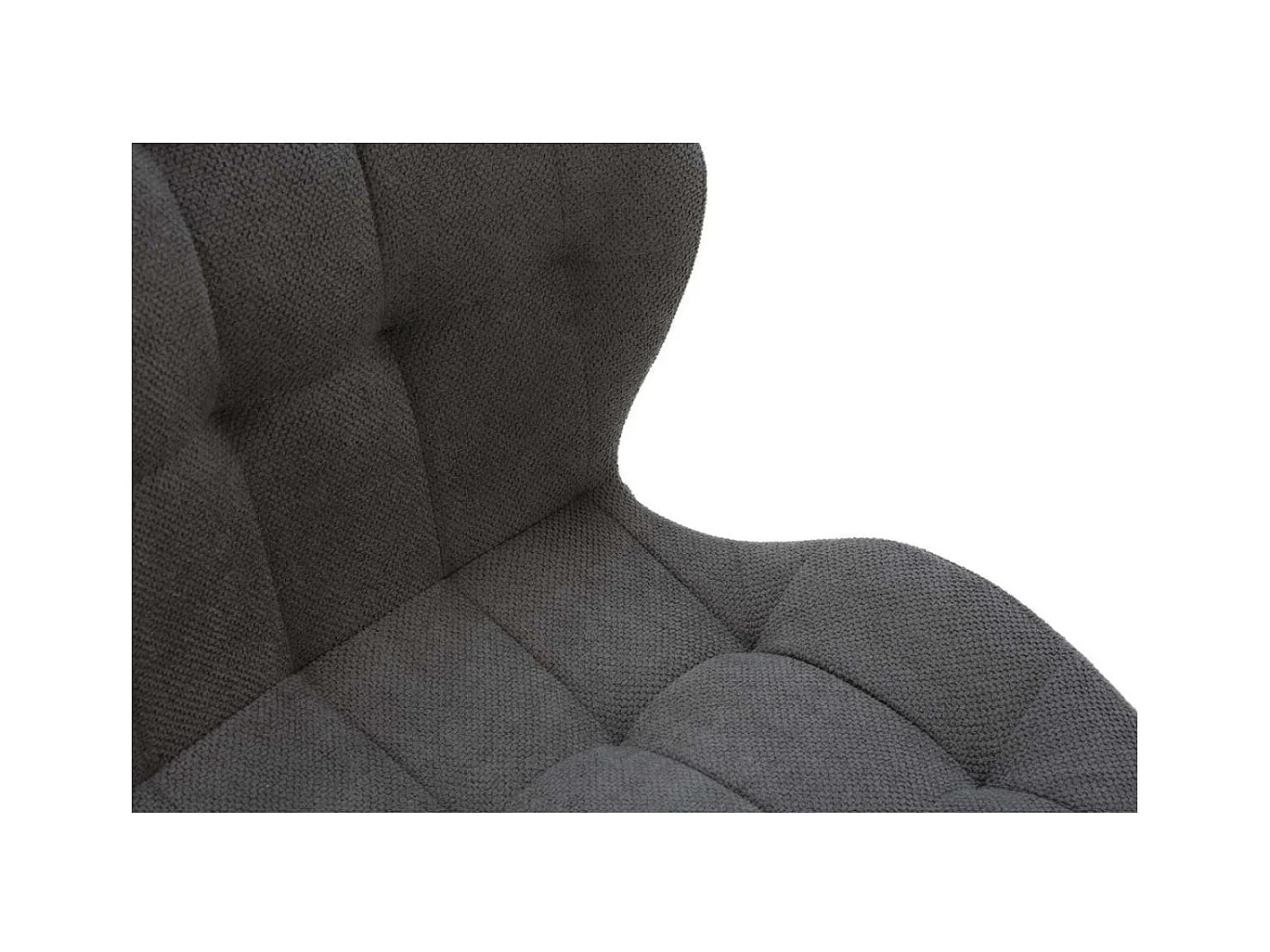 Pack de 4 sillas modelo Duna tapizado textil gris oscuro, 86cm(alto) 48cm(ancho) 58cm(larg