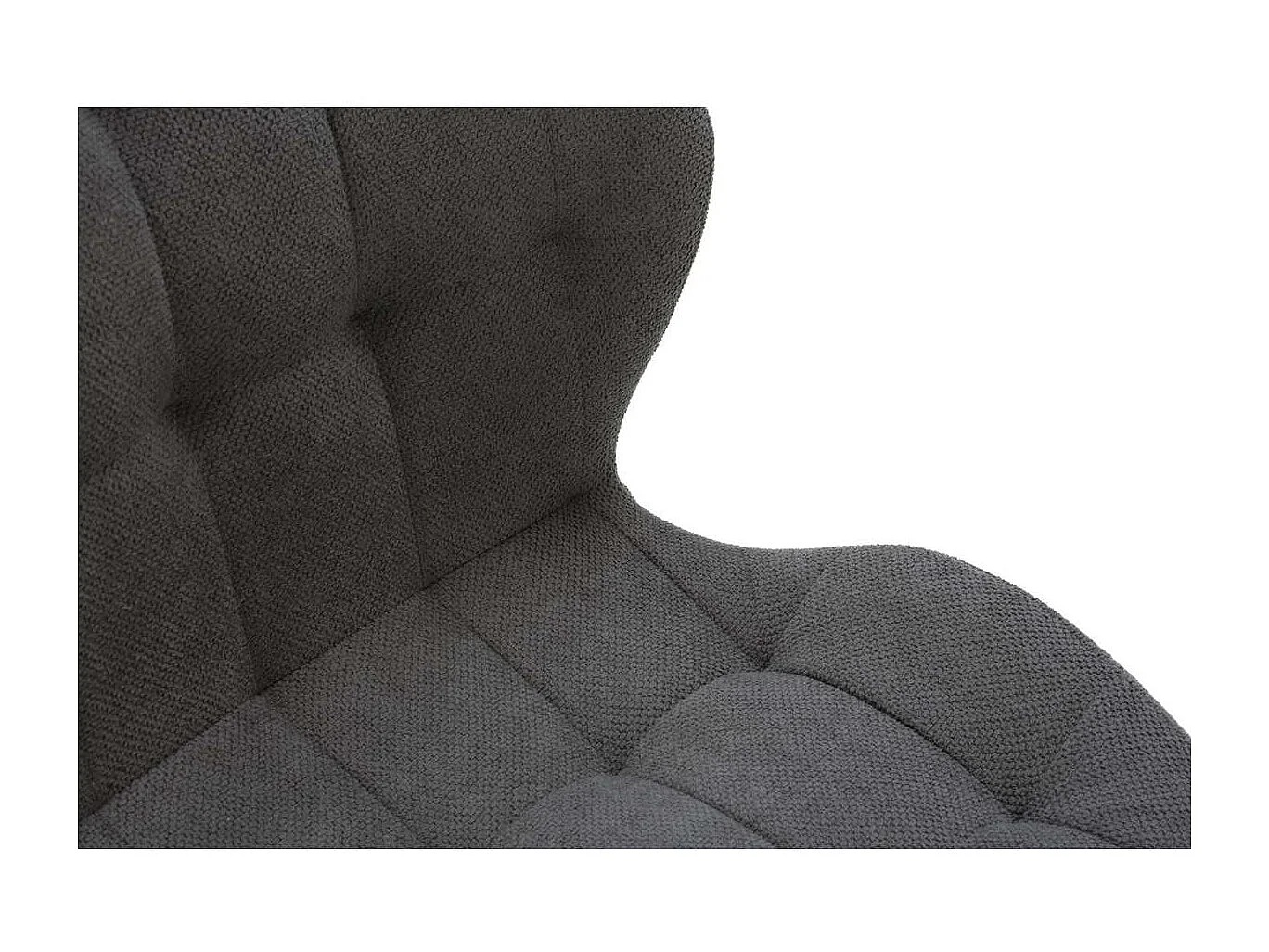 Pack de 4 sillas modelo Duna tapizado textil gris oscuro, 86cm(alto) 48cm(ancho) 58cm(larg