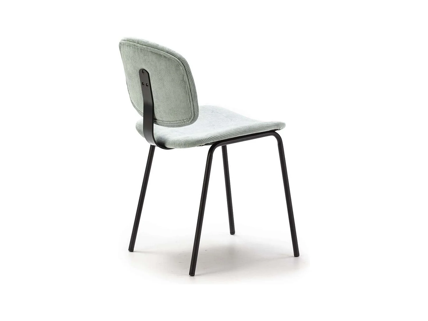 Pack de 2 sillas MARIO tapizadas en pana color aguamarina, 50/79cm(alto) 44cm(ancho) 51cm(