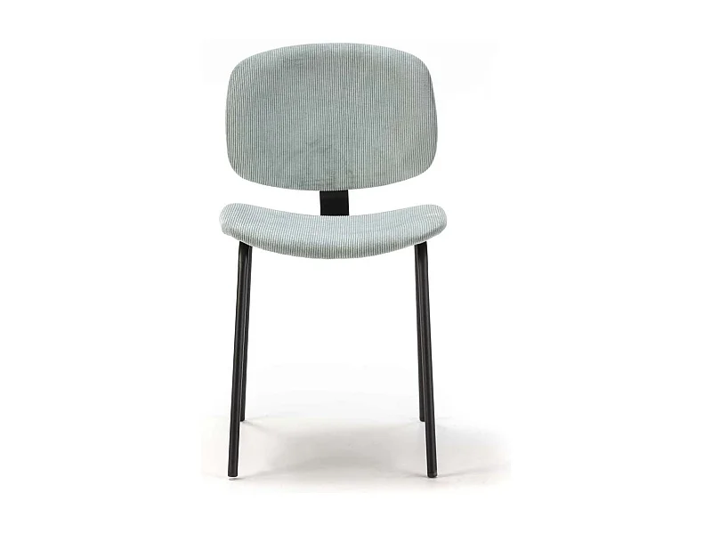 Pack de 2 sillas MARIO tapizadas en pana color aguamarina, 50/79cm(alto) 44cm(ancho) 51cm(