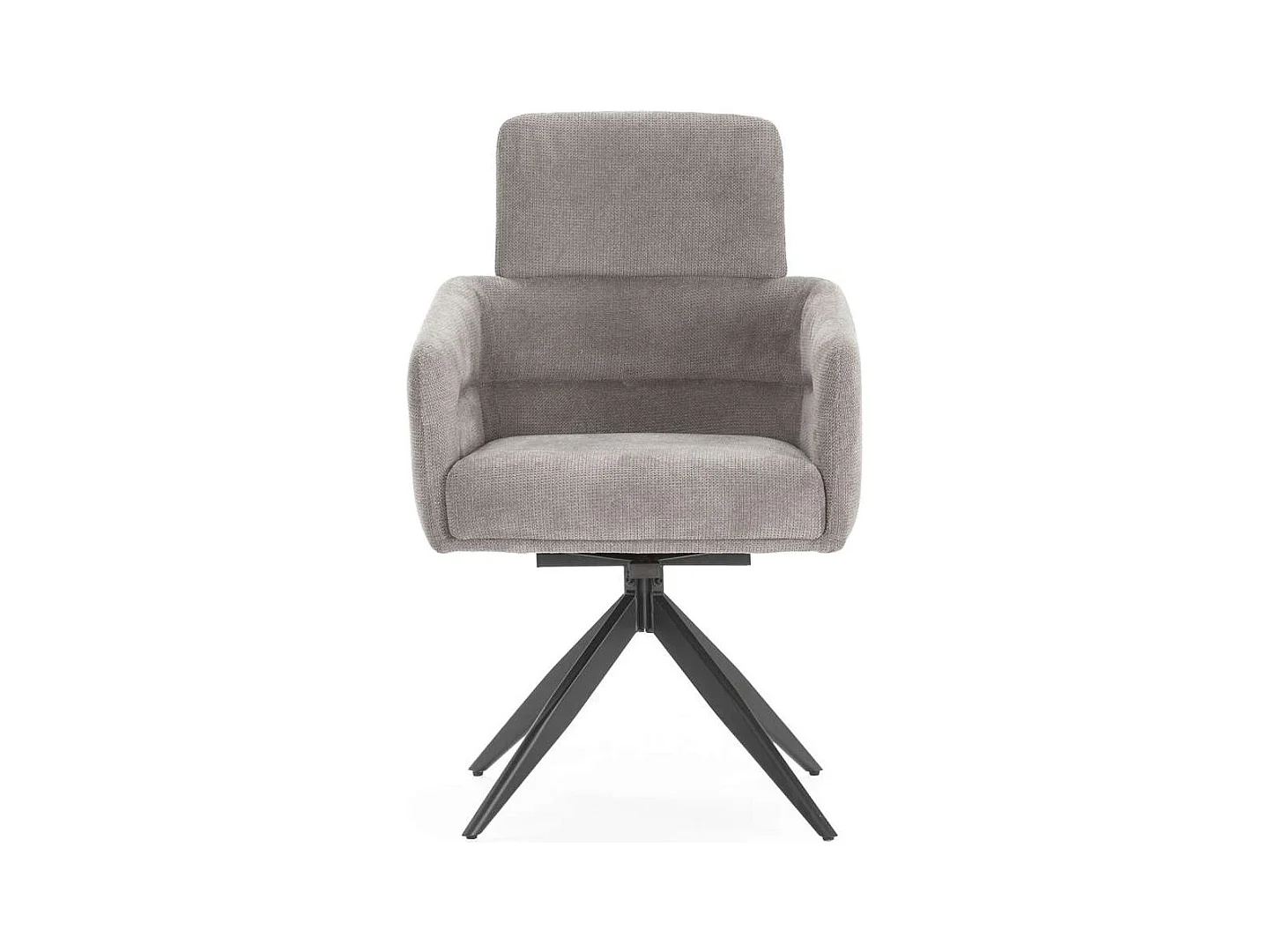 Pack de 2 sillones giratorios modelo Maggie tapizado textil gris oscuro, 93cm(alto) 58cm(a