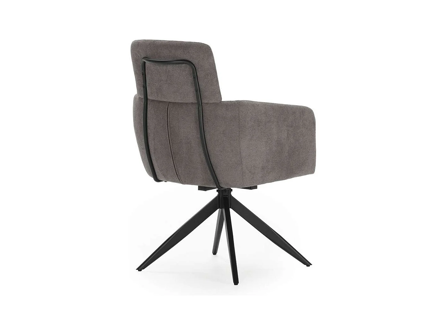 Pack de 2 sillones giratorios modelo Maggie tapizado textil gris oscuro, 93cm(alto) 58cm(a