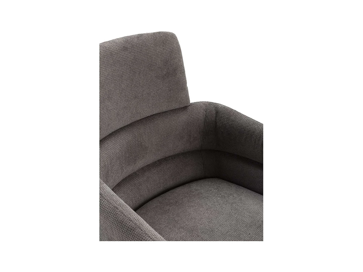 Pack de 2 sillones giratorios modelo Maggie tapizado textil gris oscuro, 93cm(alto) 58cm(a