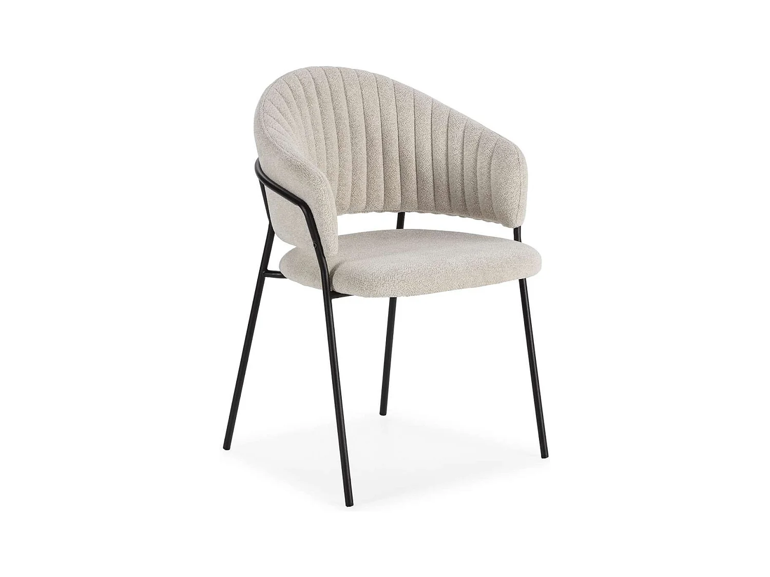 Pack de 2 sillones modelo Lidia tapizado textil blanco, 81.5cm(alto) 54cm(ancho) 57cm(larg