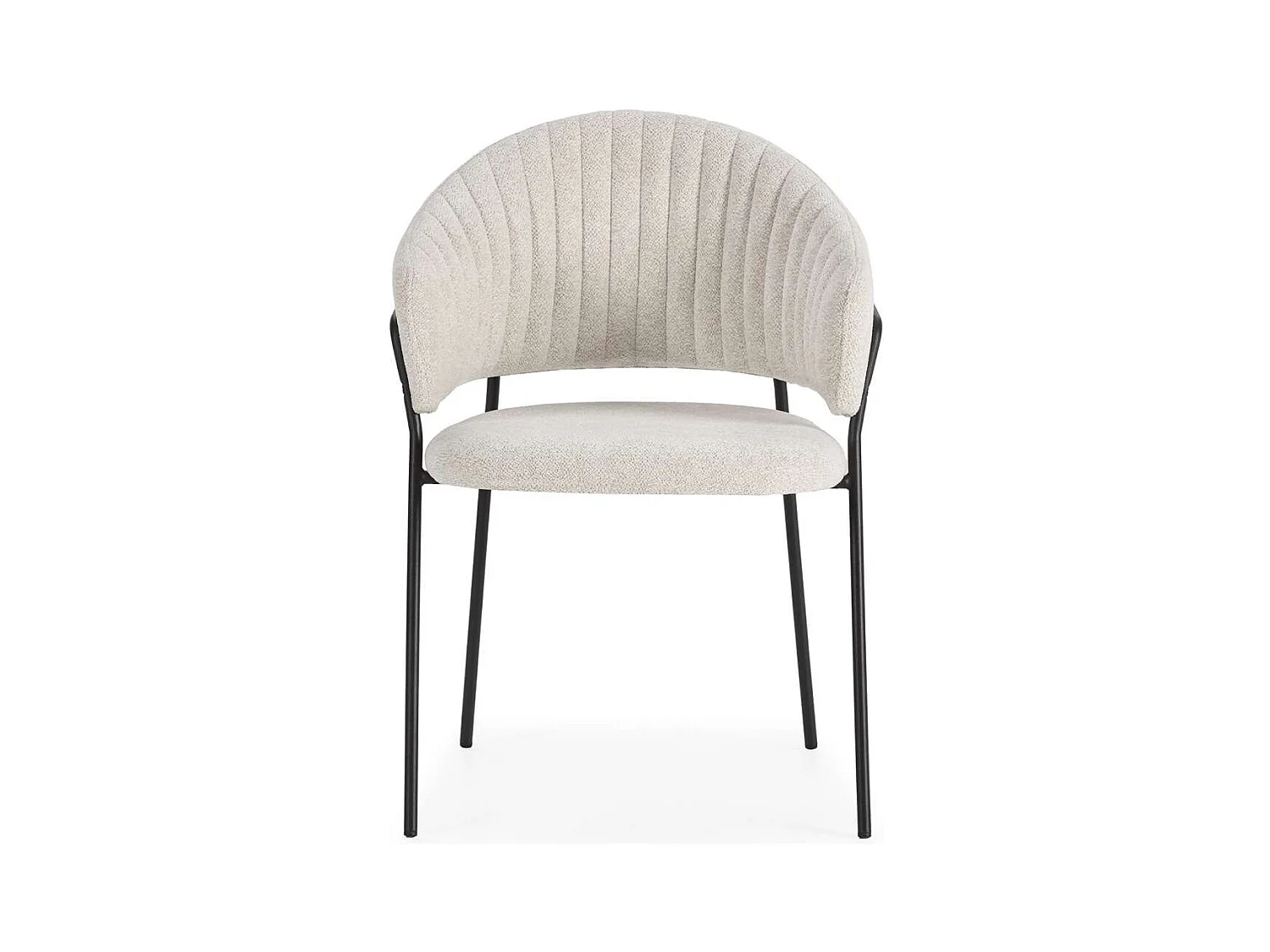 Pack de 2 sillones modelo Lidia tapizado textil blanco, 81.5cm(alto) 54cm(ancho) 57cm(larg