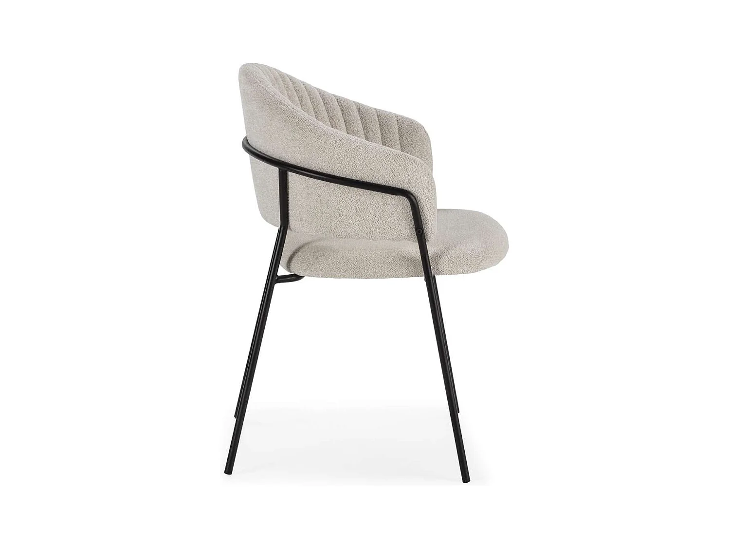 Pack de 2 sillones modelo Lidia tapizado textil blanco, 81.5cm(alto) 54cm(ancho) 57cm(larg