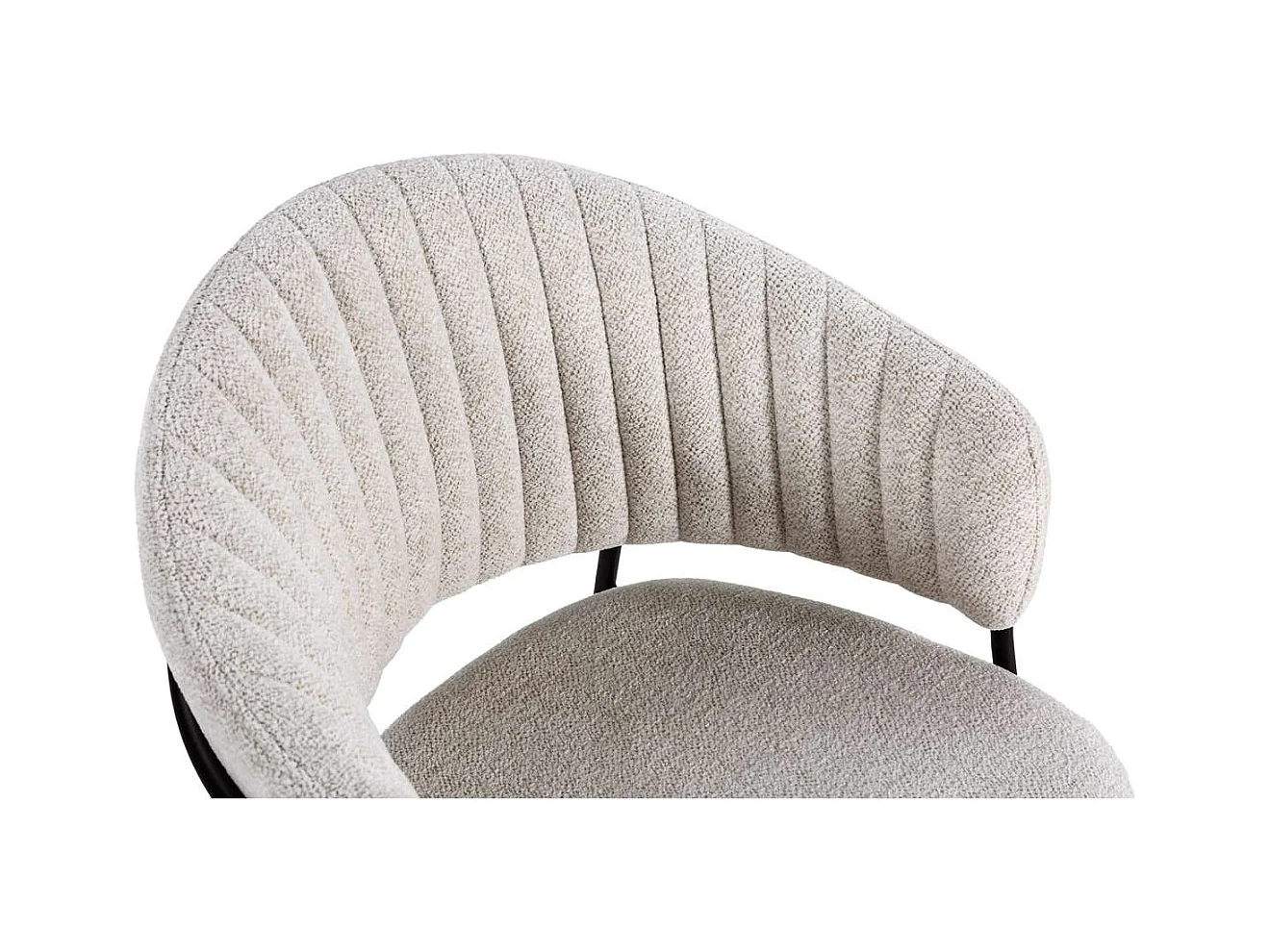 Pack de 2 sillones modelo Lidia tapizado textil blanco, 81.5cm(alto) 54cm(ancho) 57cm(larg