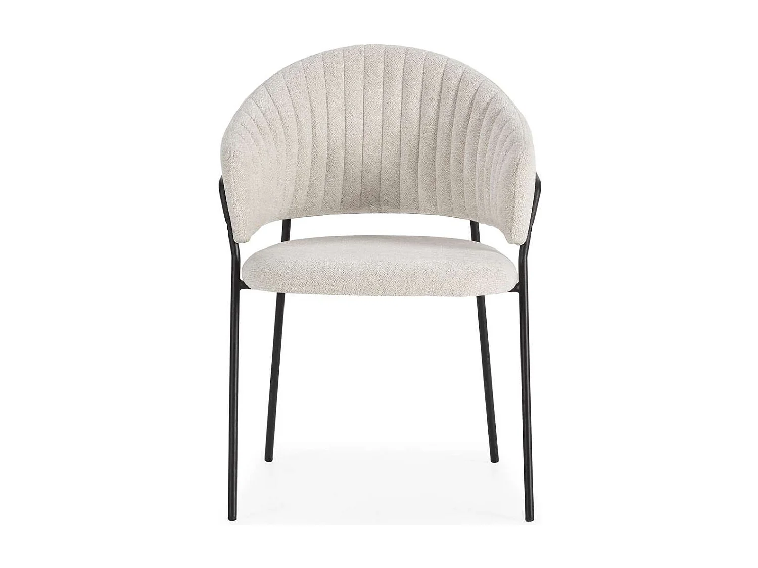 Pack de 2 sillones modelo Lidia tapizado textil blanco, 81.5cm(alto) 54cm(ancho) 57cm(larg