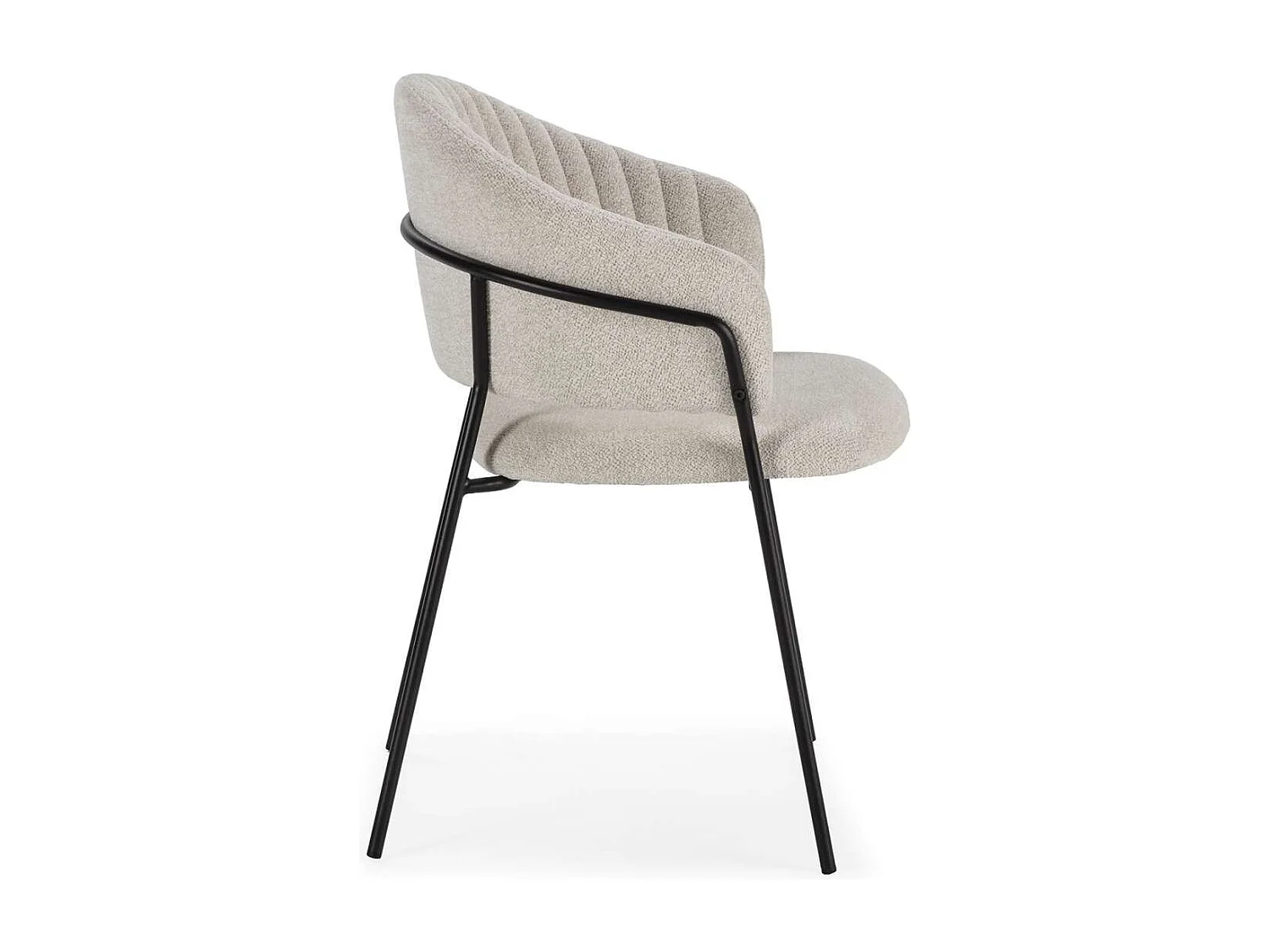 Pack de 2 sillones modelo Lidia tapizado textil blanco, 81.5cm(alto) 54cm(ancho) 57cm(larg
