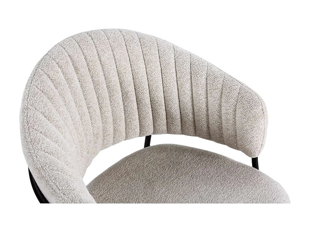 Pack de 2 sillones modelo Lidia tapizado textil blanco, 81.5cm(alto) 54cm(ancho) 57cm(larg
