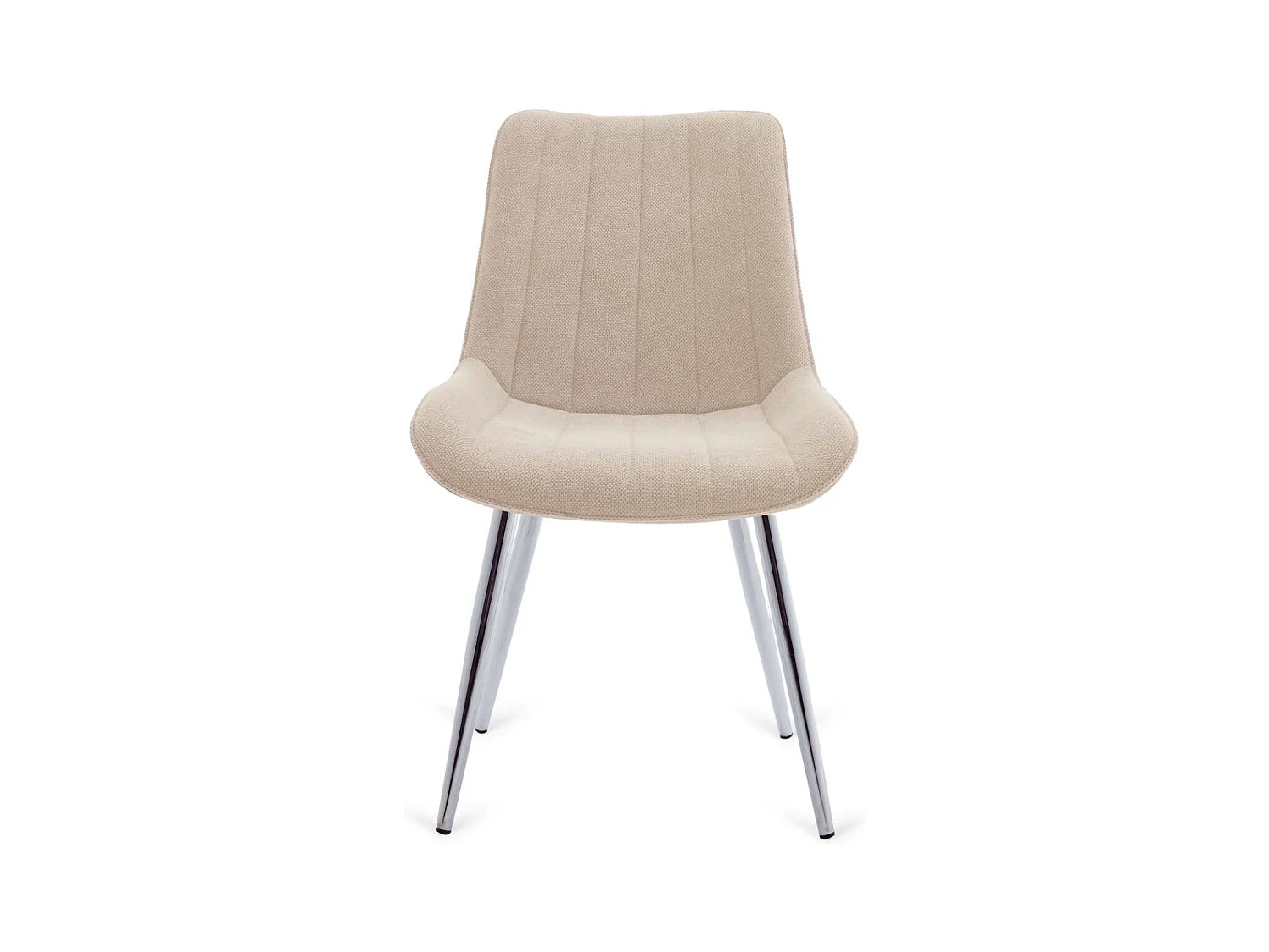 Pack de 4 sillas Altamira tapizadas en tejido beige. 61cm(ancho ) 87cm(altura) 52cm(fondo)