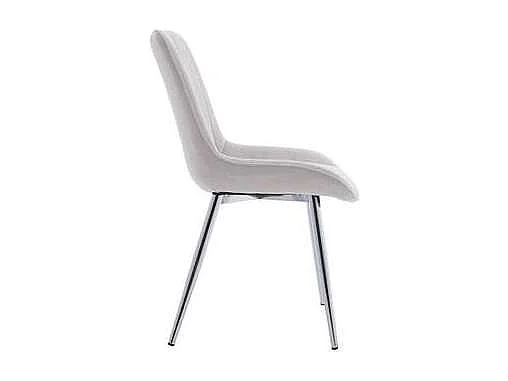 Pack de 4 sillas Altamira tapizadas en tejido beige, patas cromadas. 61cm(ancho ) 87cm(alt