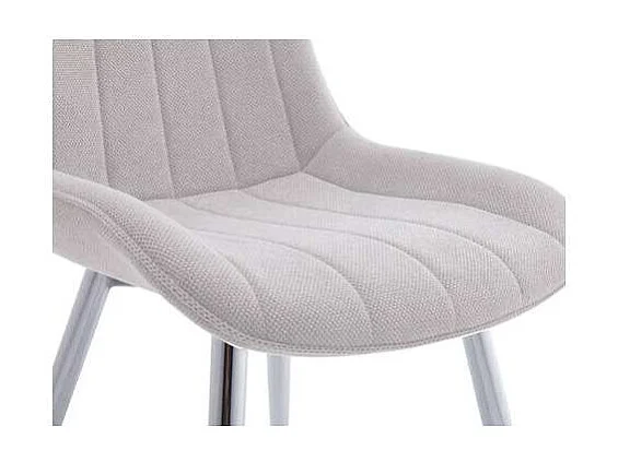 Pack de 4 sillas Altamira tapizadas en tejido beige, patas cromadas. 61cm(ancho ) 87cm(alt