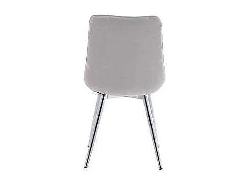 Pack de 4 sillas Altamira tapizadas en tejido beige, patas cromadas. 61cm(ancho ) 87cm(alt