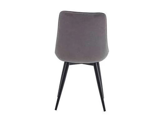 Pack de 4 sillas Altamira tapizadas en tejido gris patas negras. 61cm(ancho ) 87cm(altura)