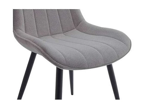 Pack de 4 sillas Altamira tapizadas en tejido gris patas negras. 61cm(ancho ) 87cm(altura)