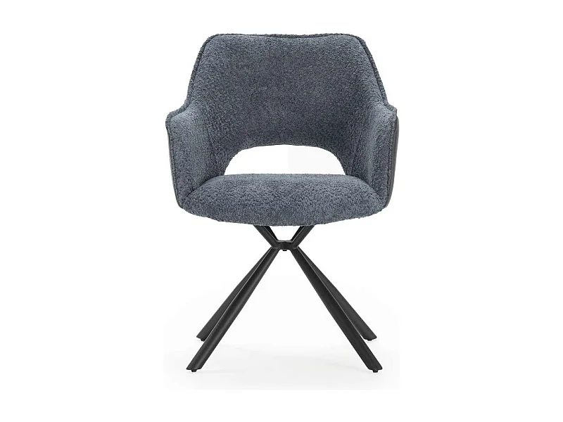 Pack de 2 sillones modelo Oliver tapizado textil azul, 81cm(alto) 60cm(ancho) 62cm(largo)