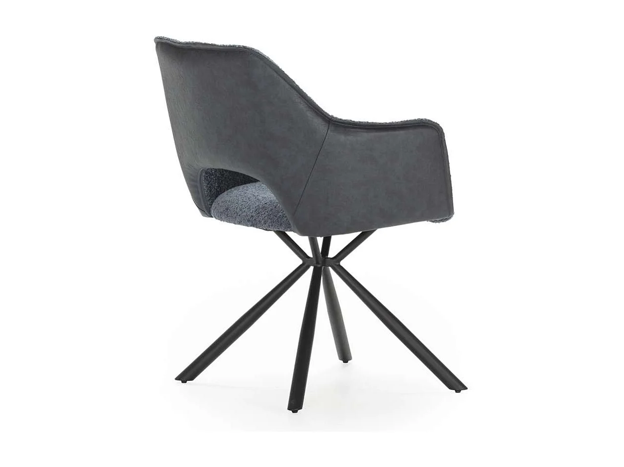 Pack de 2 sillones modelo Oliver tapizado textil azul, 81cm(alto) 60cm(ancho) 62cm(largo)