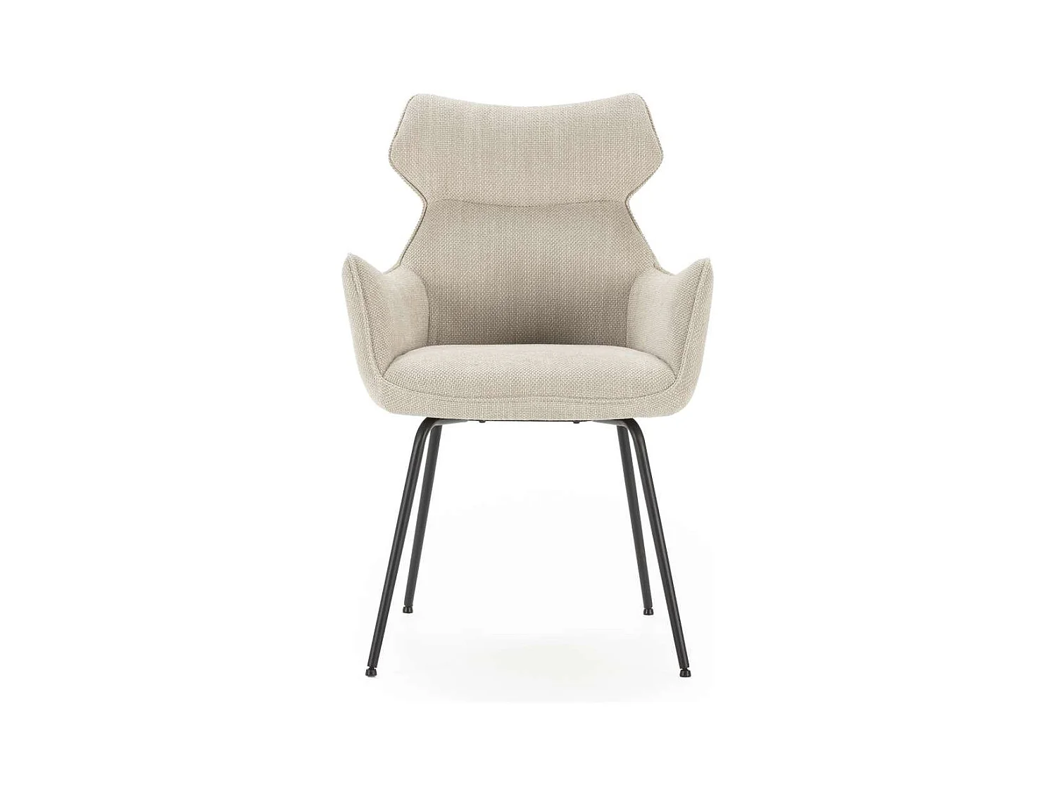 Pack de 2 sillones modelo Dimitri tapizado textil beige, 90cm(alto) 60cm(ancho) 65cm(largo