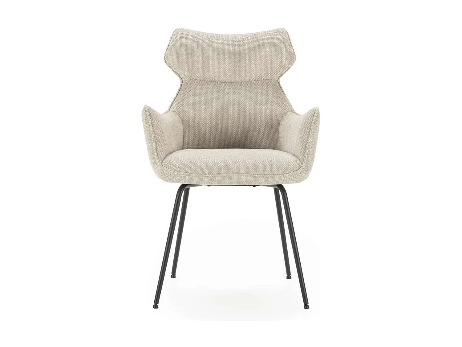 Pack de 2 sillones modelo Dimitri tapizado textil beige, 90cm(alto) 60cm(ancho) 65cm(largo