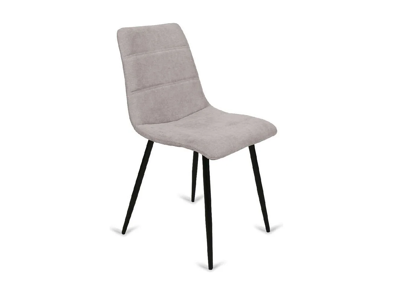 Pack de 4 sillas Valencia tapizadas en tejido beige. 45 cm(ancho ) 86 cm(altura) 51 cm(fon