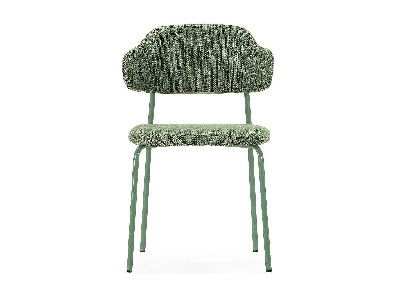 Pack de 4 sillas md-Joel tapizado textil verde, 78cm(alto) 51cm(ancho) 53cm(largo)