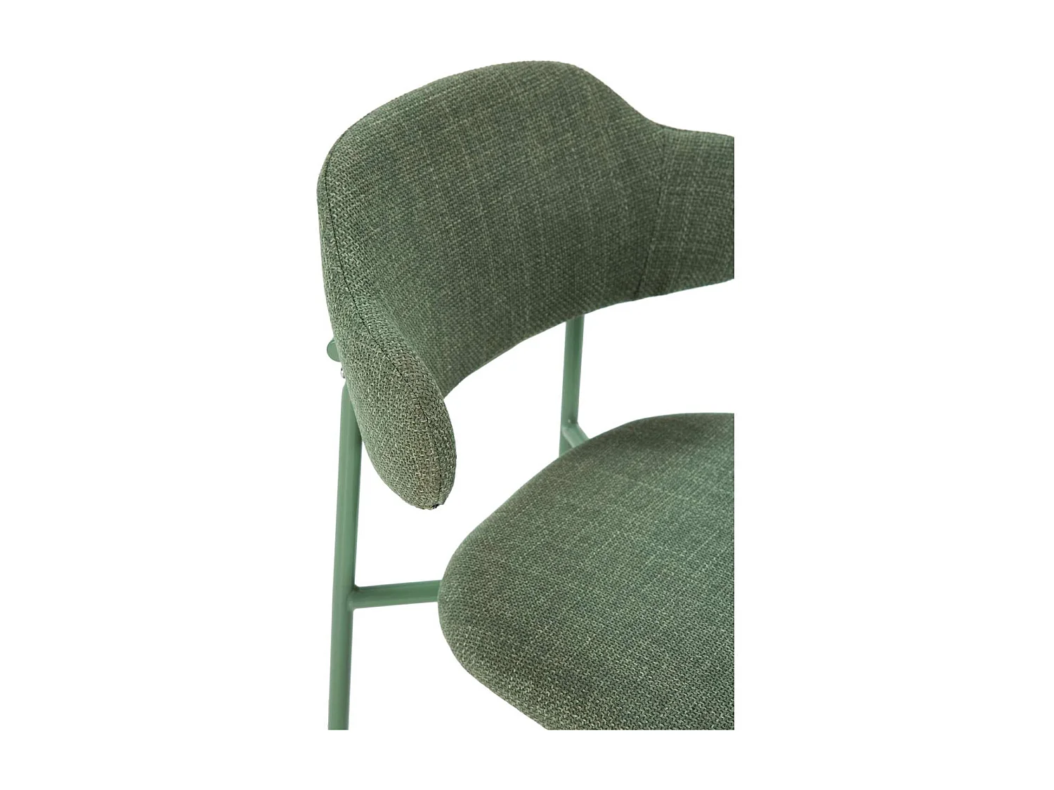 Pack de 4 sillas md-Joel tapizado textil verde, 78cm(alto) 51cm(ancho) 53cm(largo)