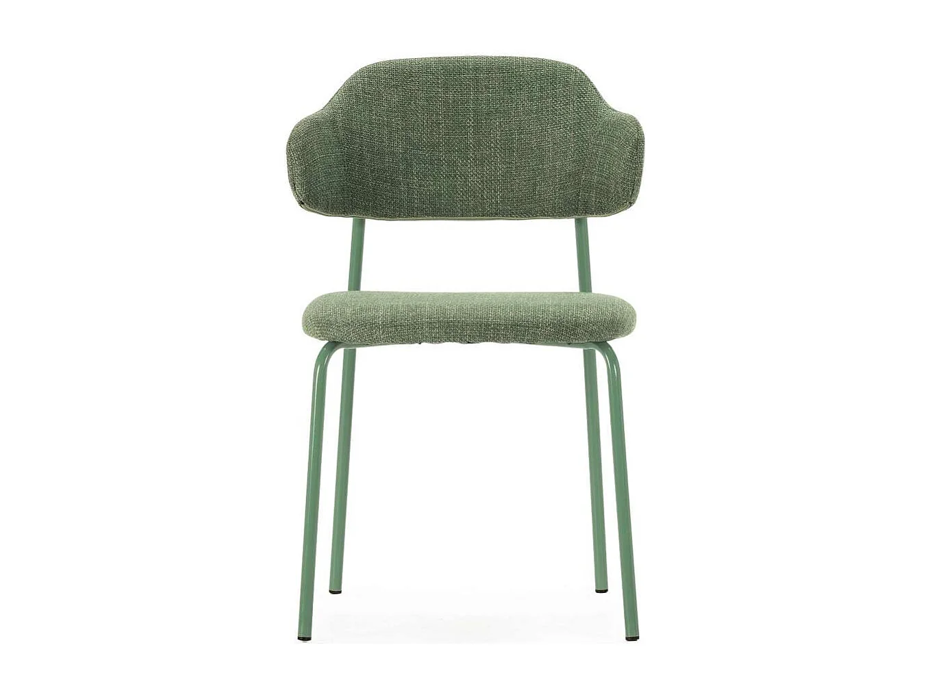 Pack de 4 sillas md-Joel tapizado textil verde, 78cm(alto) 51cm(ancho) 53cm(largo)