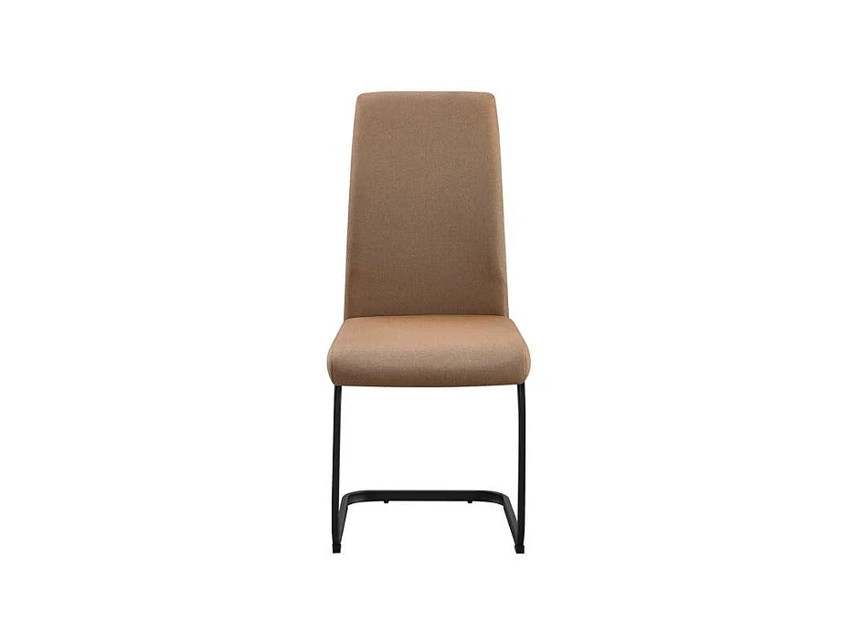 Pack de 4 sillas Md-Tacoma tapizadas en tejido marrón, 100cm(alto) 43cm(ancho) 45cm(fondo