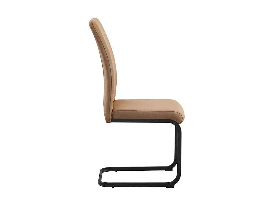 Pack de 4 sillas Md-Tacoma tapizadas en tejido marrón, 100cm(alto) 43cm(ancho) 45cm(fondo