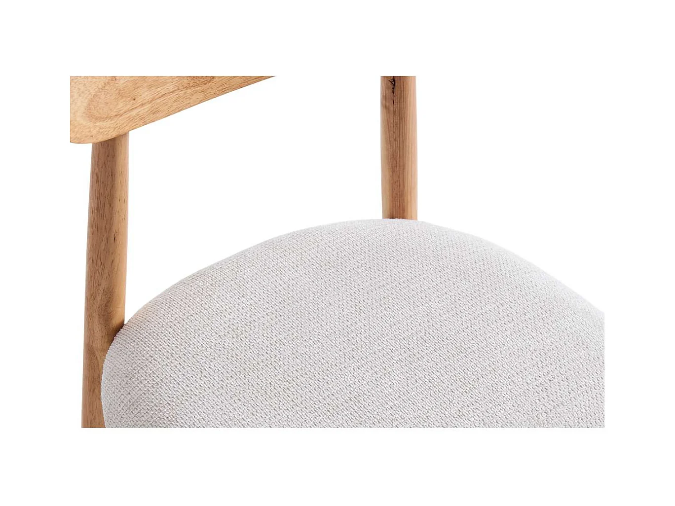 Pack de 2 sillas para cocina o comedor Shia tapizado textil beige/natural, 83cm(alto) 49cm