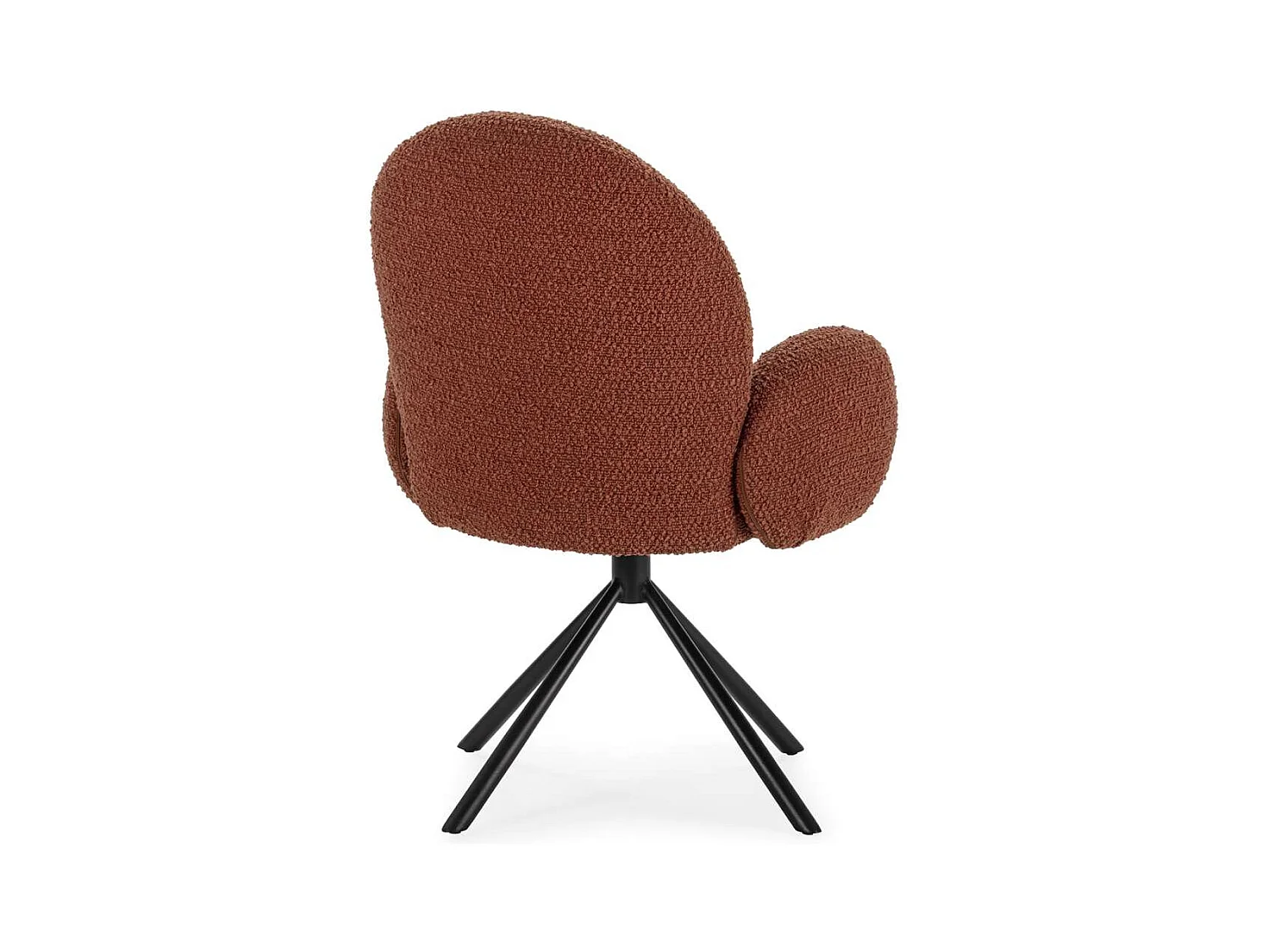 Sillón giratorio modelo Damas con brazos tapizado textil teja, 89cm(alto) 64cm(ancho) 60c