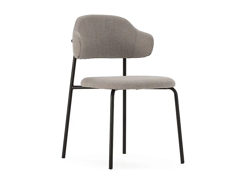 Pack de 4 sillas md-Joel tapizado textil taupe, 78cm(alto) 51cm(ancho) 53cm(largo)