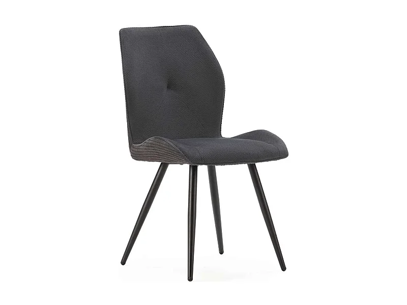 Pack de 2 sillas modelo Adara tapizado textil negro, 91cm(alto) 46cm(ancho) 62cm(largo)