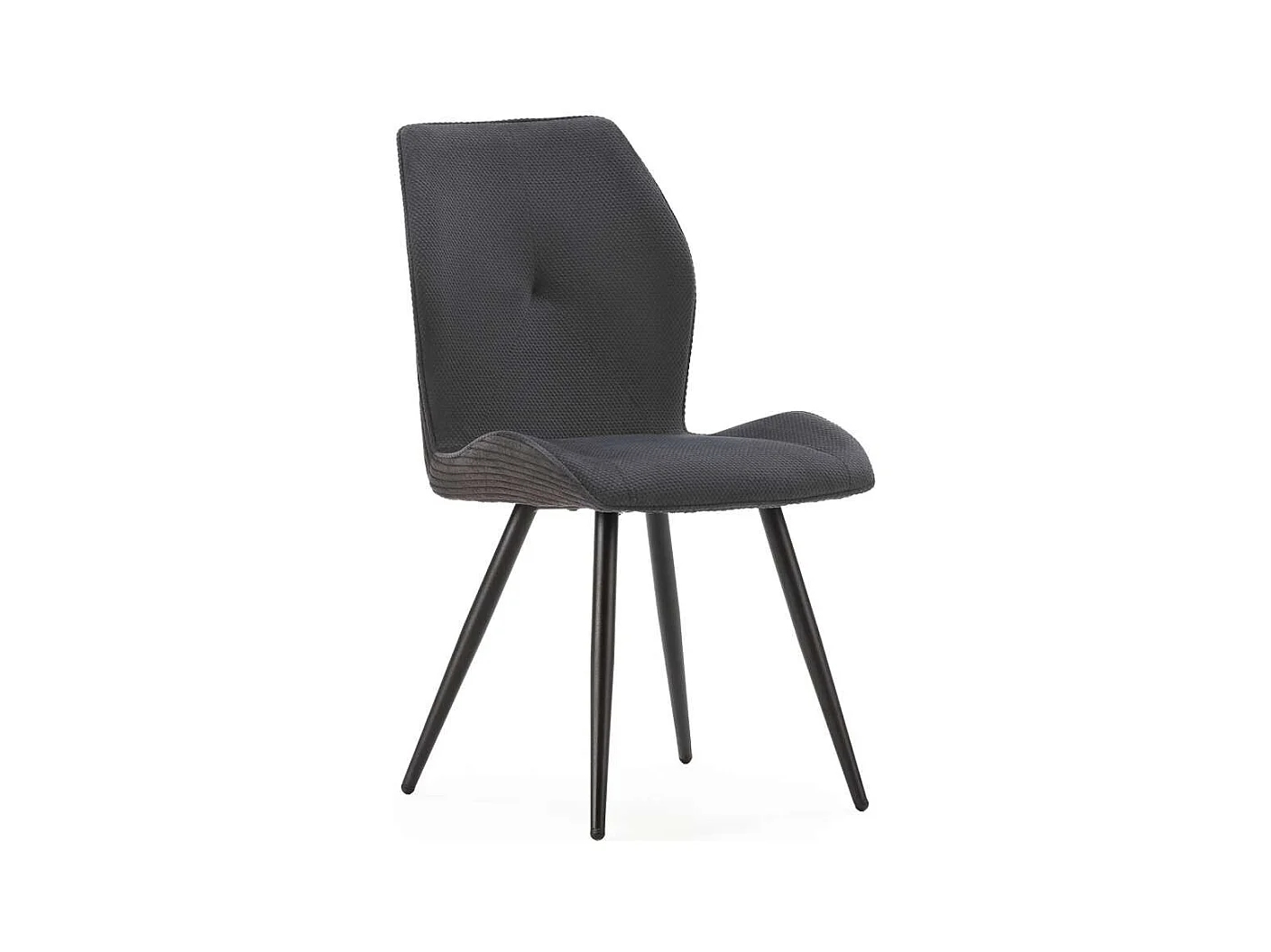 Pack de 2 sillas modelo Adara tapizado textil negro, 91cm(alto) 46cm(ancho) 62cm(largo)