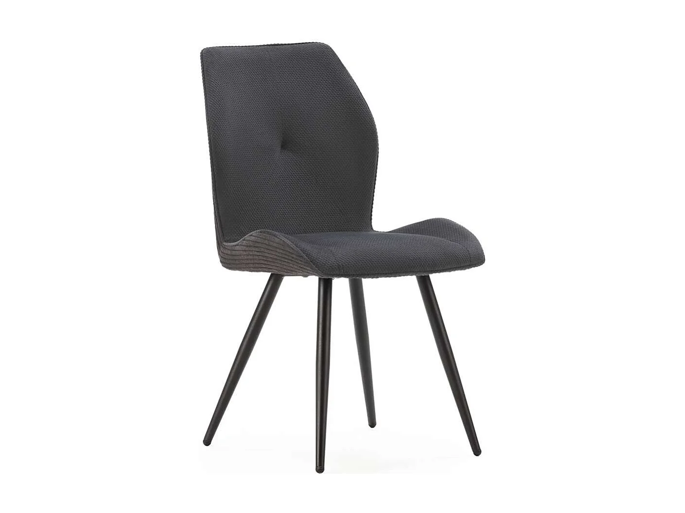 Pack de 2 sillas modelo Adara tapizado textil negro, 91cm(alto) 46cm(ancho) 62cm(largo)