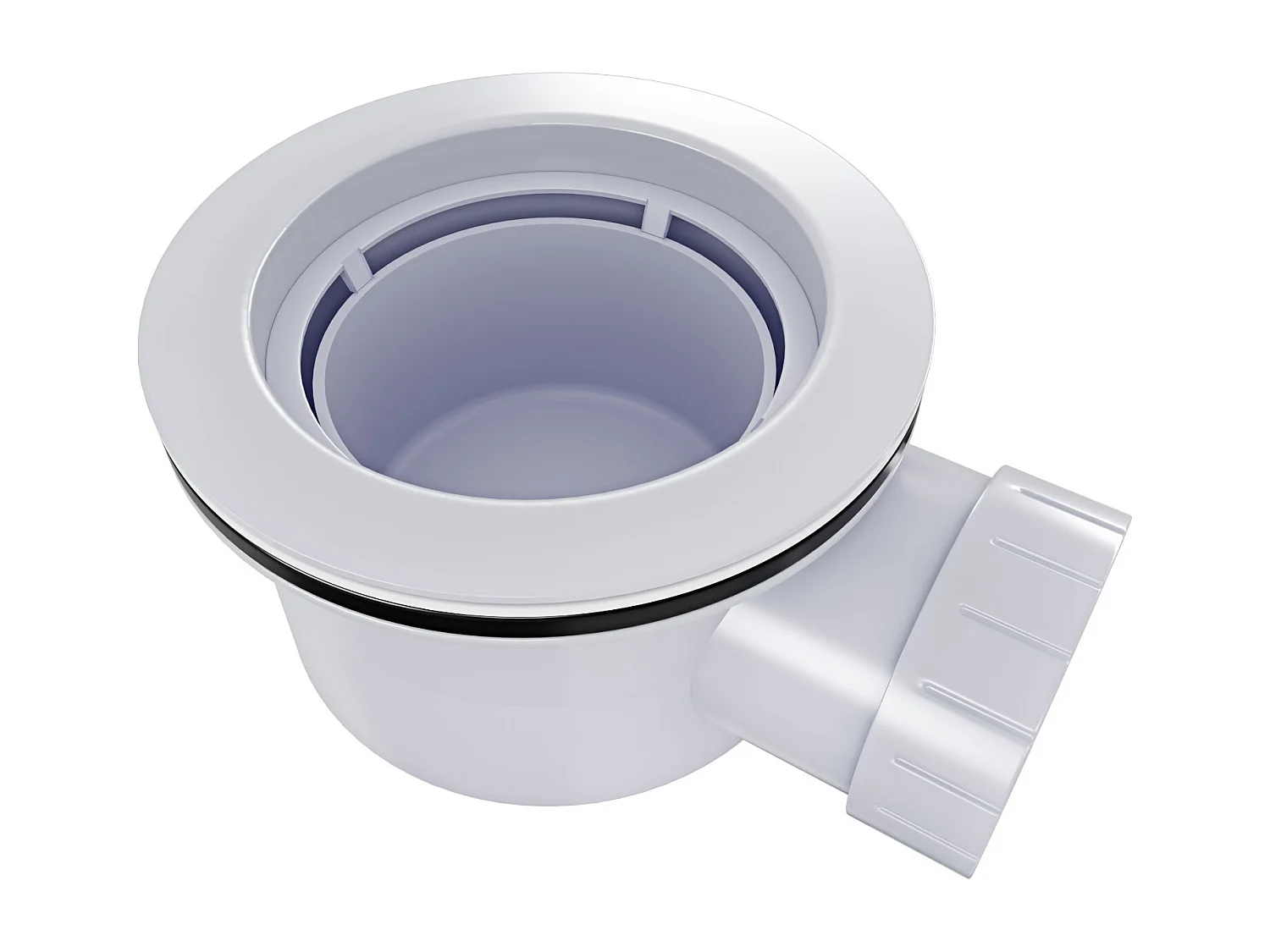 Piletta Doccia Ø 90 mm Con Coperchio Cromato Ispezionabile Scarico Per Piatto Doccia Slim E Standard Facile Da Montare Bianco e Argento