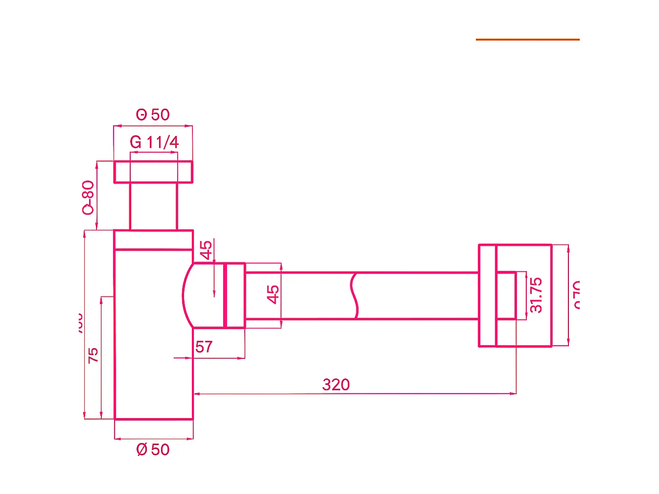 Sifone Di Scarico Tondo Universale In Ottone Nero Opaco Scarico Lavabo 1"1/4 G Con Altezza 12,5 Cm Profondità 32 Cm Accessorio Bagno Resistente Contro Cattivi Odori
