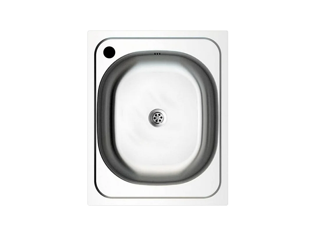 Mini cucina Cucinino80 bianco larice con lavello e piano cottura a gas 80x60x85H