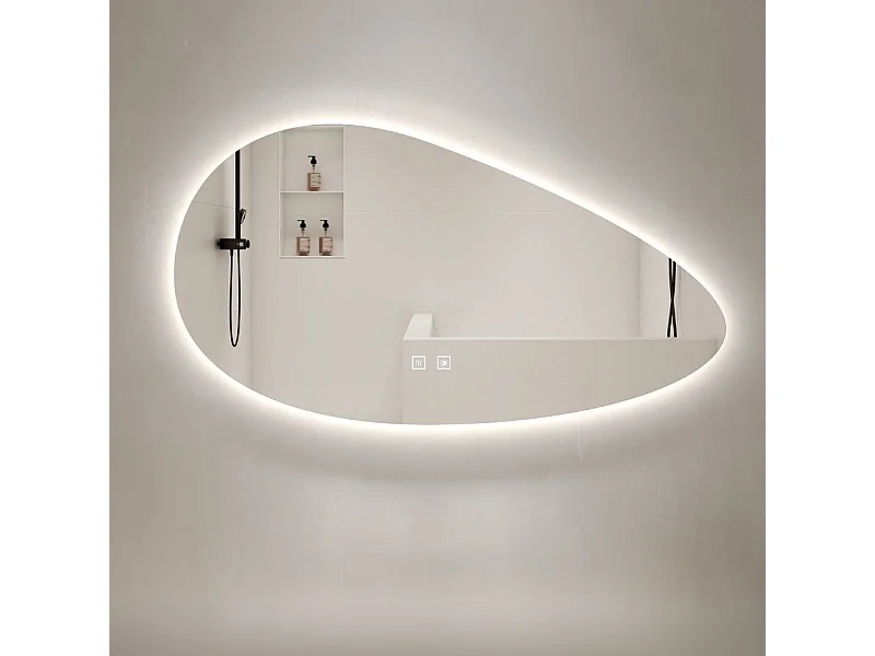 Specchio smart forma irregolare anti-appannamento YJ-1024 diametro 90x60