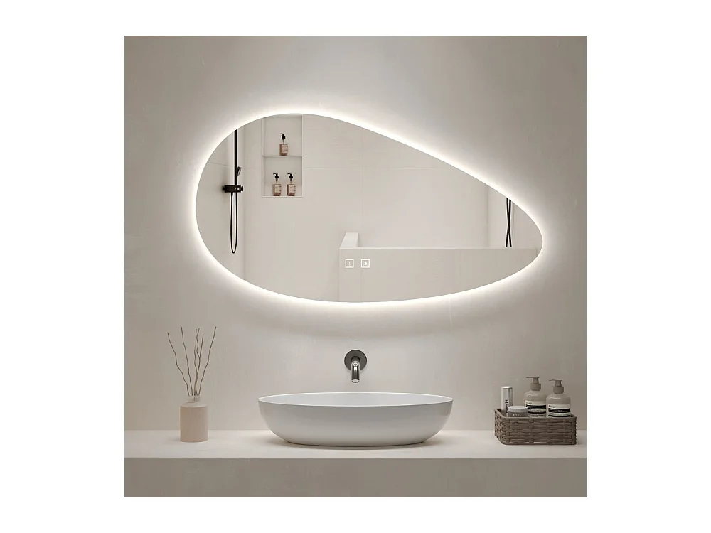 Specchio smart forma irregolare anti-appannamento YJ-1024 diametro 90x60