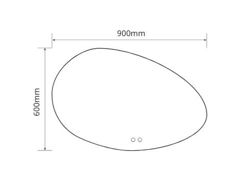 Specchio smart forma irregolare anti-appannamento YJ-1024 diametro 90x60