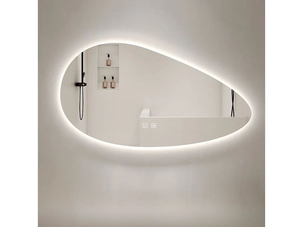 Specchio smart forma irregolare anti-appannamento YJ-1024 diametro 90x60