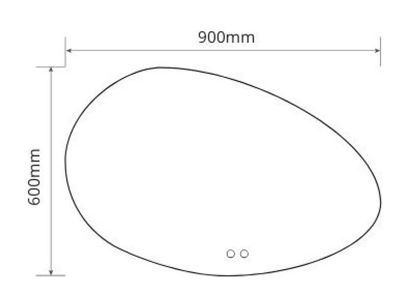 Specchio smart forma irregolare anti-appannamento YJ-1024 diametro 90x60