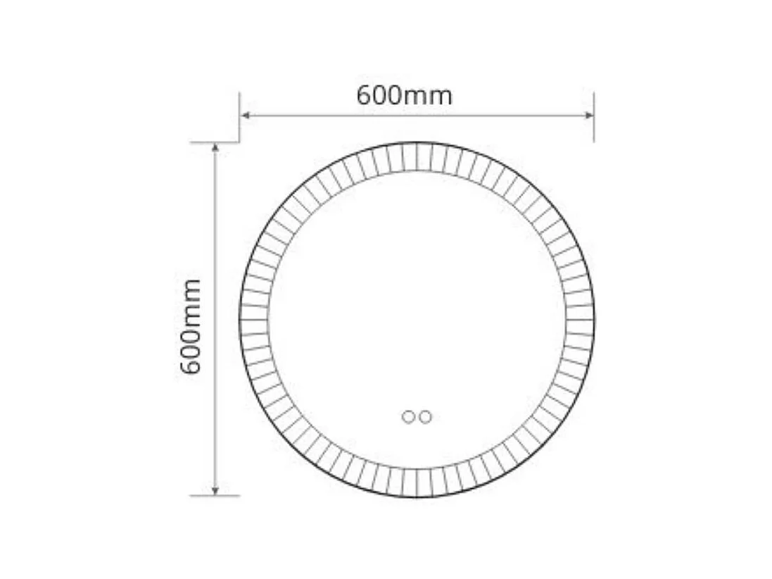 Specchio smart rotondo anti-appannamento YJ-3001-60 diametro 60x60