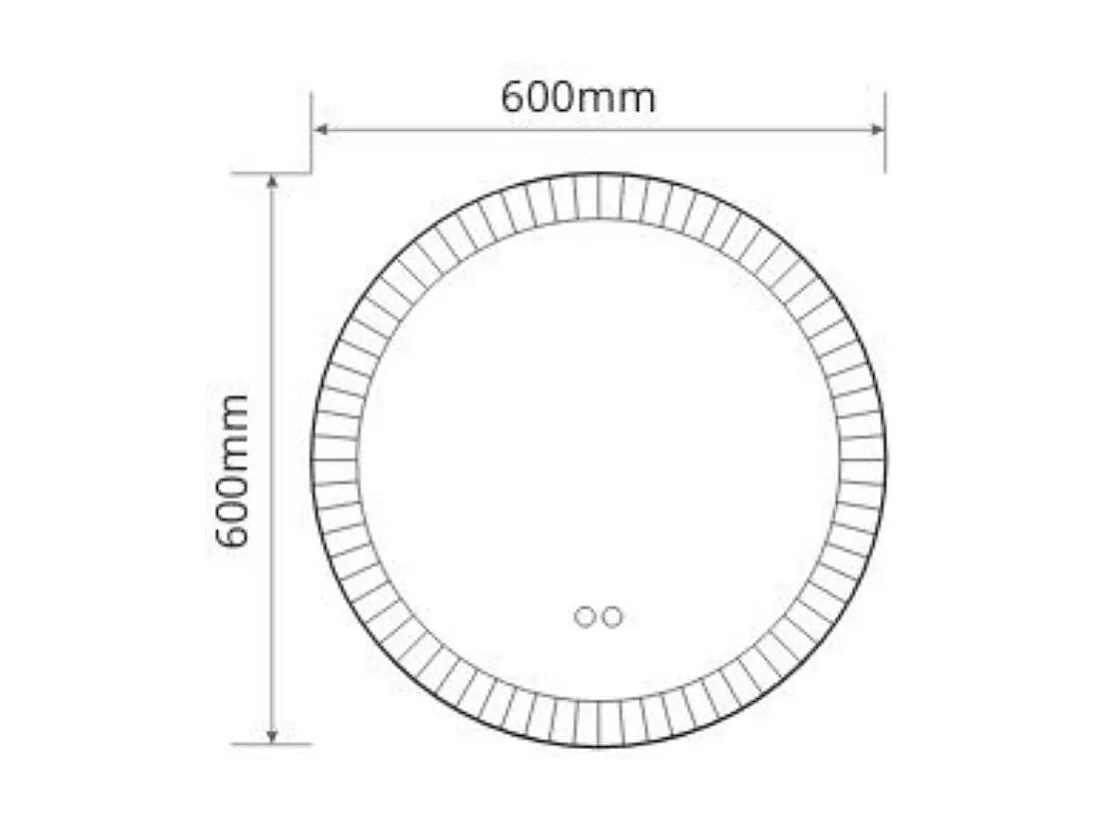 Specchio smart rotondo anti-appannamento YJ-3001-60 diametro 60x60