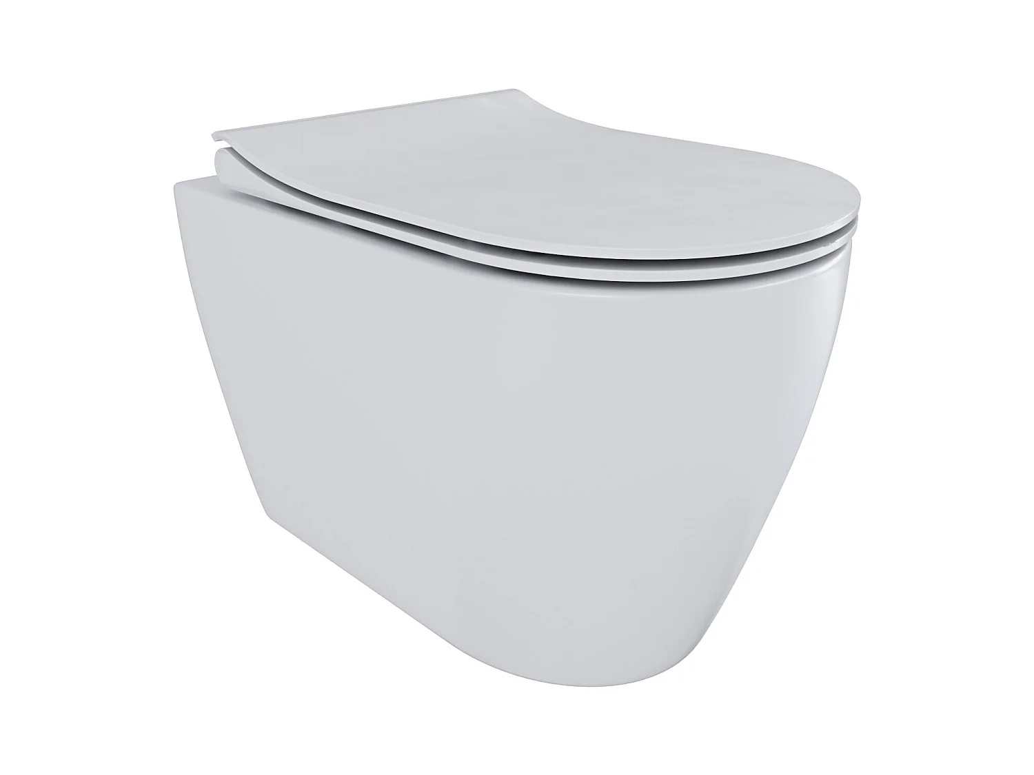 Coppia Sanitari Filomuro Filo Muro Filo Parete Vaso WC E Bidet Design Moderno In Ceramica Con Copriwater Chiusura Soft Close Chiusura Rallentata Colore Bianco Opaco