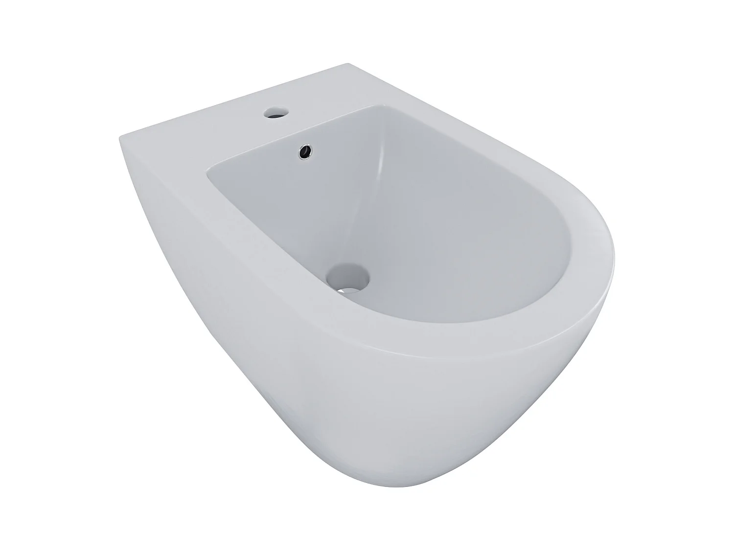 Coppia Sanitari Filomuro Filo Muro Filo Parete Vaso WC E Bidet Design Moderno In Ceramica Con Copriwater Chiusura Soft Close Chiusura Rallentata Colore Bianco Opaco
